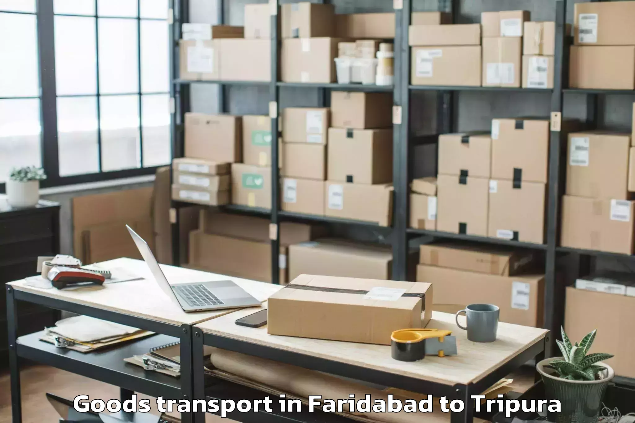 Efficient Faridabad to Aambasa Goods Transport